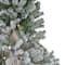 7ft Pre-Lit Flocked Alpine Artificial Christmas Tree, Clear Lights